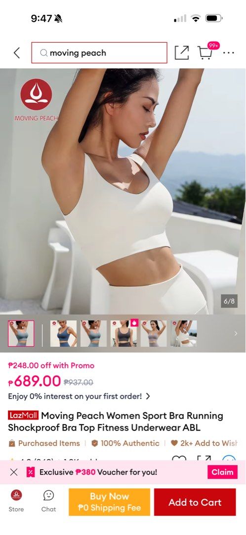 Moving peach sports bra (Category: Activewear) located in Manila. Submitted by declutterwithg (Listing ID 1465504087, Image 2). Description: Willing to sell for 500 each only brandnew but I accidentally removed the tag cos I thought it will fit me - bought the wrong size - Received just today 10/02/26 - brandnew .