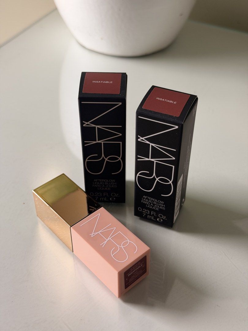 NARS Afterglow Liquid Blush Insatiable (Category: Makeup) located in Pasig City. Submitted by luxeonline.btq (Listing ID 1465491623, Image 1). Description: ☑️ AVAILABLE ON HAND Nars liquid blush 7ml ✨ ₱980 only ✨ 100% original ✨ We accept same day delivery ✨ Pick up: Pasig City ✨ Provincial shipping thru gogo express or LBC __________________________________________ Disclaimer: Luxe online btq is not associated with any brand posted nor intend to