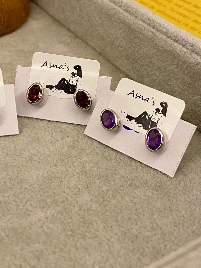Natural Gemstone Stud Earrings (Category: Earrings) located in Baguio. Submitted by asna_taku (Listing ID 1465465678, Image 3). Description: Natural Gemstone Stud Earrings ✨ Elegant natural gemstone stud earrings set in genuine 925 sterling silver, featuring beautiful oval-cut stones with vibrant natural colors. A timeless and easy-to-wear piece that adds a subtle touch of color and sophistication to any look. 💎 Available: * Natural Peridot — 4 