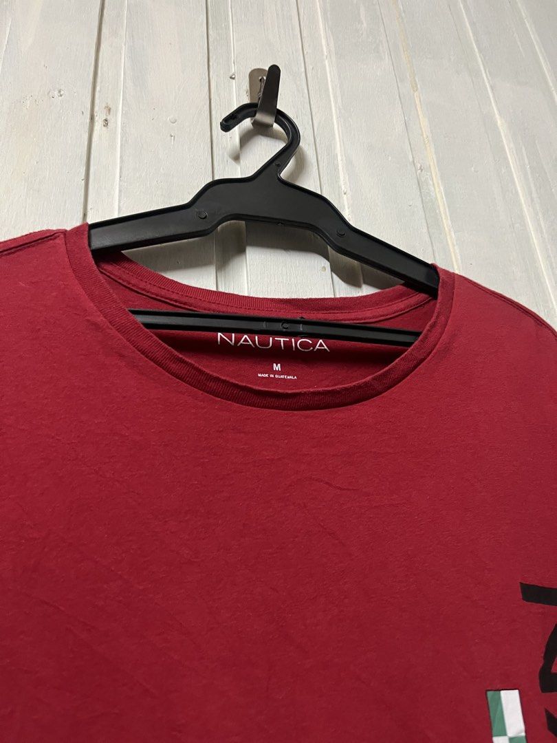 Nautica Script Logo Red Shirt (Category: Tshirts & Polo Shirts ) located in Muntinlupa City. Submitted by ninenine.collective (Listing ID 1465385014, Image 3). Description: Nautica Script Logo Red Shirt 22.5/28.