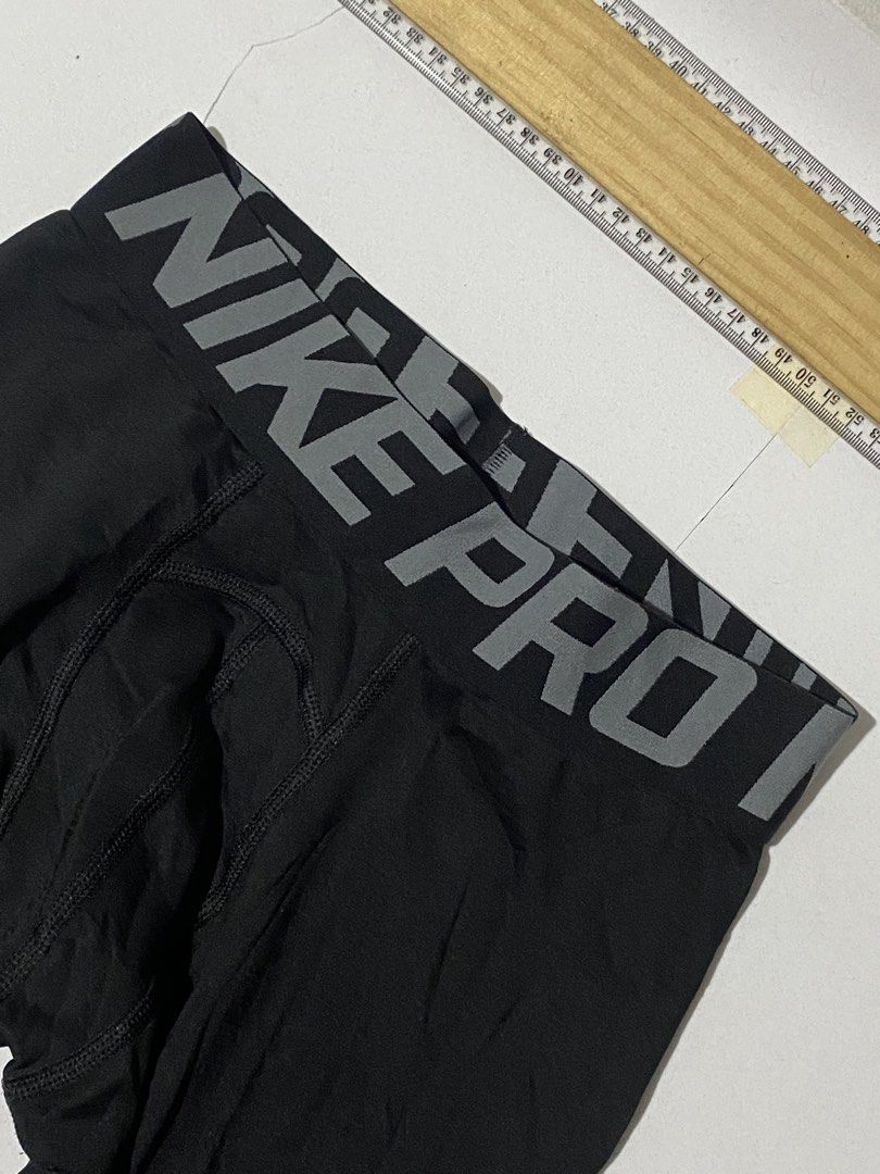 Nike Pro Hyperwarm Printed Boys Tights, featuring a distinctive grey athletic cloud pattern along the lower legs (Category: Activewear) located in Naga. Submitted by jamesarkkkk (Listing ID 1465506867, Image 2). Description: .