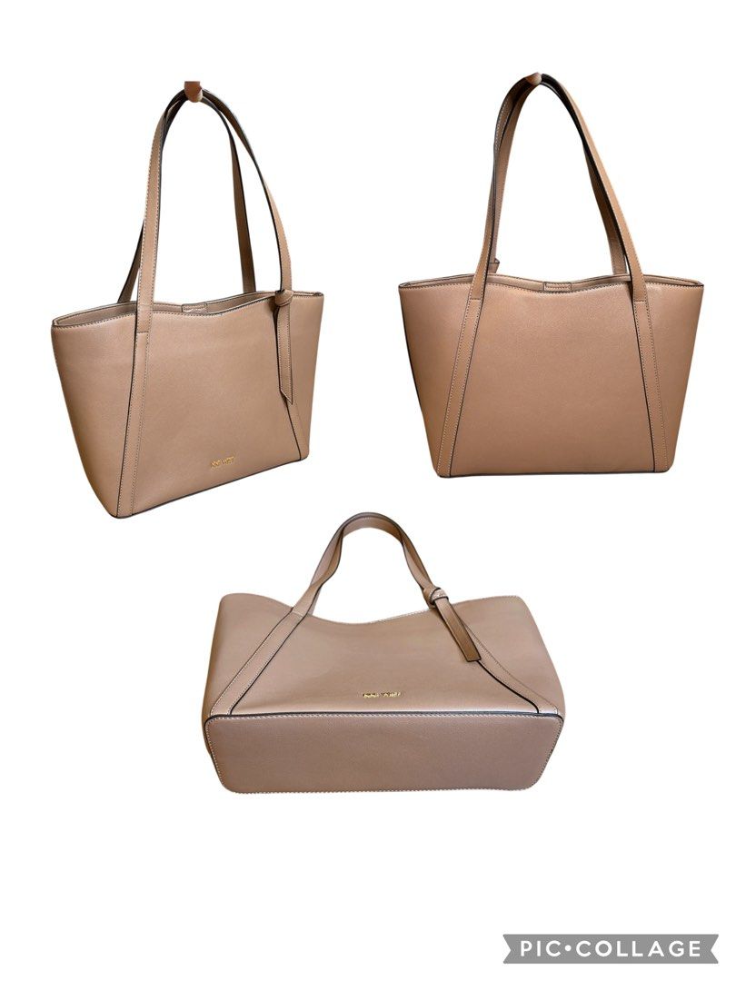 Nine West 2in1 Ruthie Tote & Sling (Category: Tote Bags) located in Muntinlupa City. Submitted by alabangbargains (Listing ID 1465494014, Image 3). Description: watch item video here: https://youtube.com/shorts/hwaWX_pvA7M?si=0YhvFQrRESqAvtJL Brand: Nine West Model: Nine West 2-in-1 Ruthie Tote Bag with Matching Monogram Crossbody Pouch Features & Description Description: A highly versatile 2-in-1 handbag set featuring a solid tan/blush oversized
