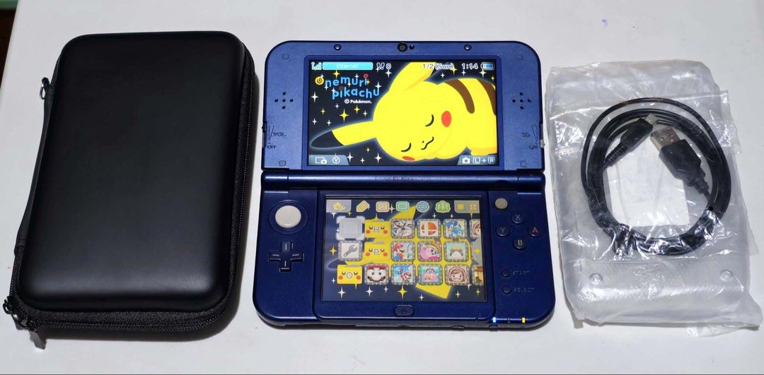 Nintendo New 3DS XL IPS Top Metallic Blue (Category: Nintendo) located in Santa Rosa. Submitted by j.r.constantino (Listing ID 1465517546, Image 1). Description: 📣 For sale Nintendo New 3DS LL/XL IPS Top Metallic Blue📣 🏷️ ₱13,500 ➡️ Original console ➡️ IPS top LCD (slight vignette on the right corners, still smooth and no scratches) ➡️ TN bottom screen (slight yellowing at the right side, has some scratches) ➡️ Metallic blue color ➡️ All featu