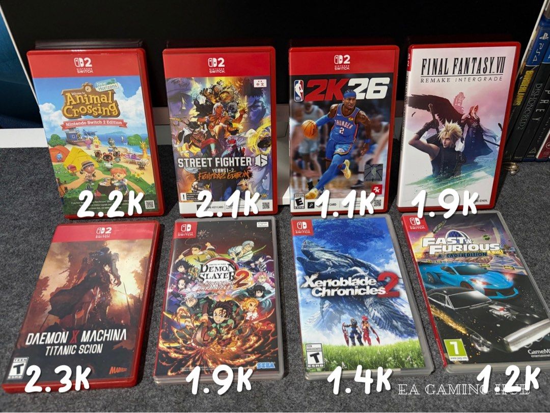 Nintendo Switch 1 & 2 Games & SD Card (Category: Nintendo) located in Manila. Submitted by eagaminghub (Listing ID 1465459034, Image 1). Description: For Sale Switch 1 & 2 Games & SD Card Feel free to visit our page EA Gaming Hub SD card Sandisk Ultra A1 512GB - 3k Sandisk Extreme A2 1TB - 8k Samsung 256GB A2 - 2k Switch 2 Demon x Machina titanic scion - 2.3k Street Fighter verse 1-2 - 2.1k NBA 2k26 - 1.1k Final Fantasy Vll Remake Integrade (06/2
