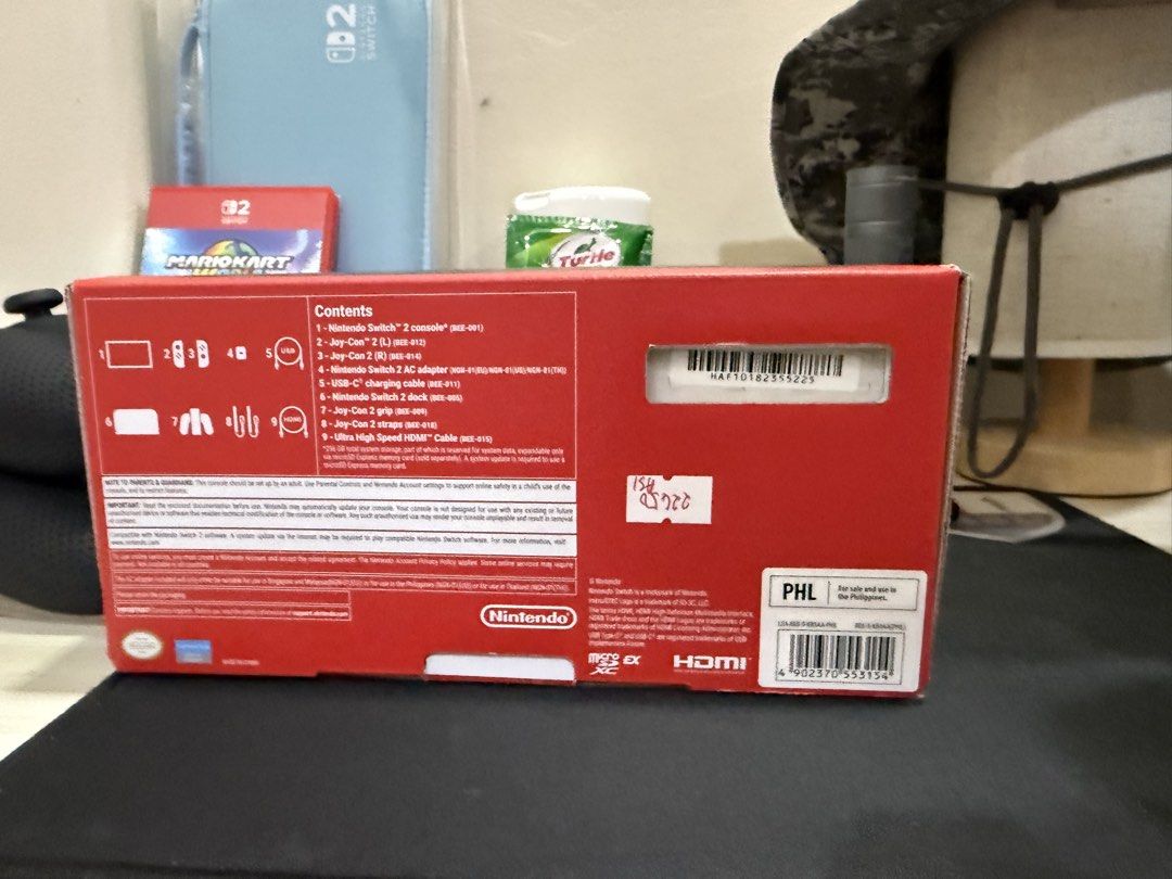 Nintendo Switch 2 Console System Boxed (Category: Nintendo) located in Bulacan. Submitted by jayrilbuena (Listing ID 1465392107, Image 1). Description: FOR SALE: Nintendo Switch 2 Complete package unused accessories see photos Complete with reciept Price: ₱35,000 All in with games and accessories INCLUSIONS: • Nintendo Switch 2 Console (Complete with original box, dock, HDMI, and power adapter) • Brand New / Unused Box Accessories 5 GAMES INCLUDE