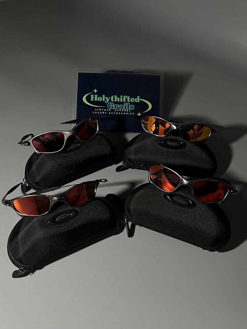 OAKLEY Juliet x METAL with Hard Case (Category: Sunglasses & Eyewear) located in Quezon City. Submitted by curatedandholygrails (Listing ID 1465550432, Image 1). Description: - Brand: Oakley - Model: Juliet X-Metal - Includes: Protective hard case - Frame: Durable X-Metal construction - Lenses: Stylish reflective tinted lenses - Condition: Well-maintained vintage grail - Brand New: Comes with hard case and glass wiper - Free Shipping: Around Metr