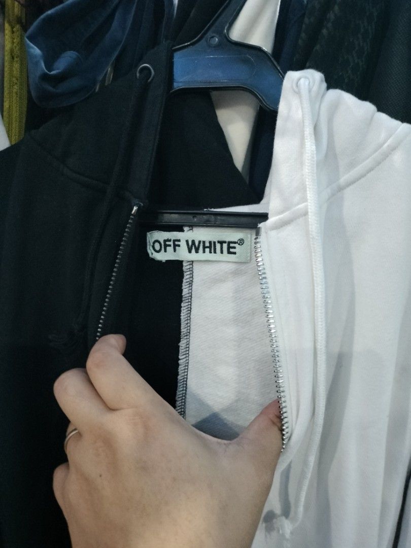 Off White Jacket (Category: Coats, Jackets and Outerwear) located in Quezon City. Submitted by dex.colletions (Listing ID 1465513568, Image 2). Description: Prelove authentic jacket Orig Off White size medium - large pm.
