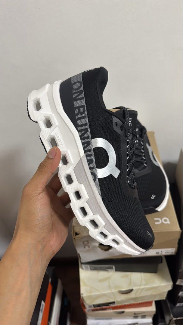 On Cloudmonster 2 (Category: Sneakers) located in Makati City. Submitted by oliverailene (Listing ID 1465444034, Image 3). Description: On Cloudmonster 2 (Black/White) Maximum Cushion, Maximum Style 101% authentic! Mall SRP is P10,990 Condition: Mint / Like-New. Practically brand new. Worn only twice for a brief mall trip. (Complete with Original Box) Why You Need These: Cloud-Like Comfort: Engineered with On’s signature dual-density Helion™ supe