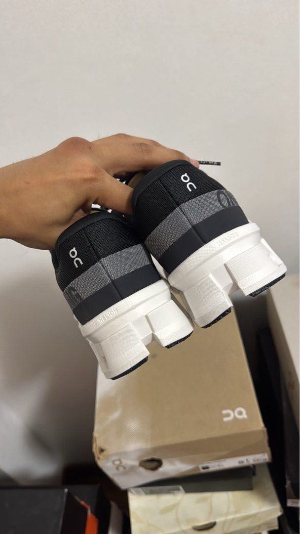 On Cloudmonster 2 (Category: Sneakers) located in Makati City. Submitted by oliverailene (Listing ID 1465444034, Image 2). Description: On Cloudmonster 2 (Black/White) Maximum Cushion, Maximum Style 101% authentic! Mall SRP is P10,990 Condition: Mint / Like-New. Practically brand new. Worn only twice for a brief mall trip. (Complete with Original Box) Why You Need These: Cloud-Like Comfort: Engineered with On’s signature dual-density Helion™ supe
