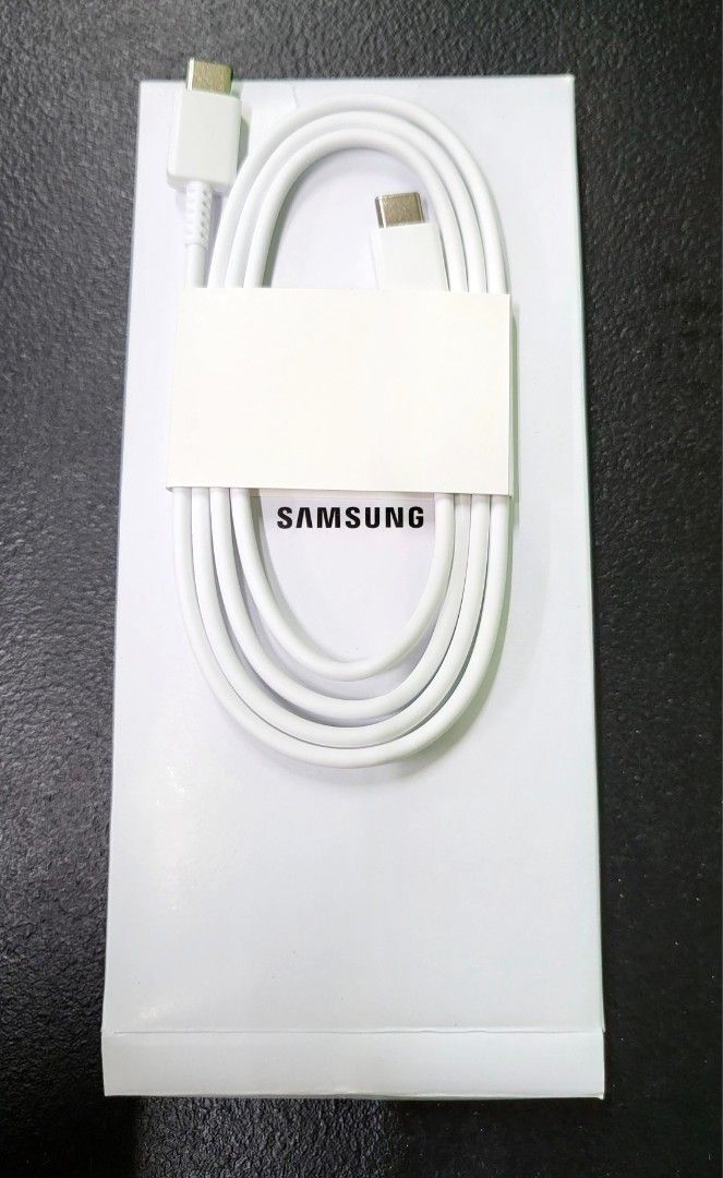 Original Samsung Type-C to Type-C Cable Charger (Category: Chargers & Cables) located in Manila. Submitted by marson_lagman (Listing ID 1465442944, Image 1). Description: Original Samsung Type-C to Type-C cable Charger in white box. Brand new , Fast charging and high-quality build. Perfect replacement or spare cable for your devices..