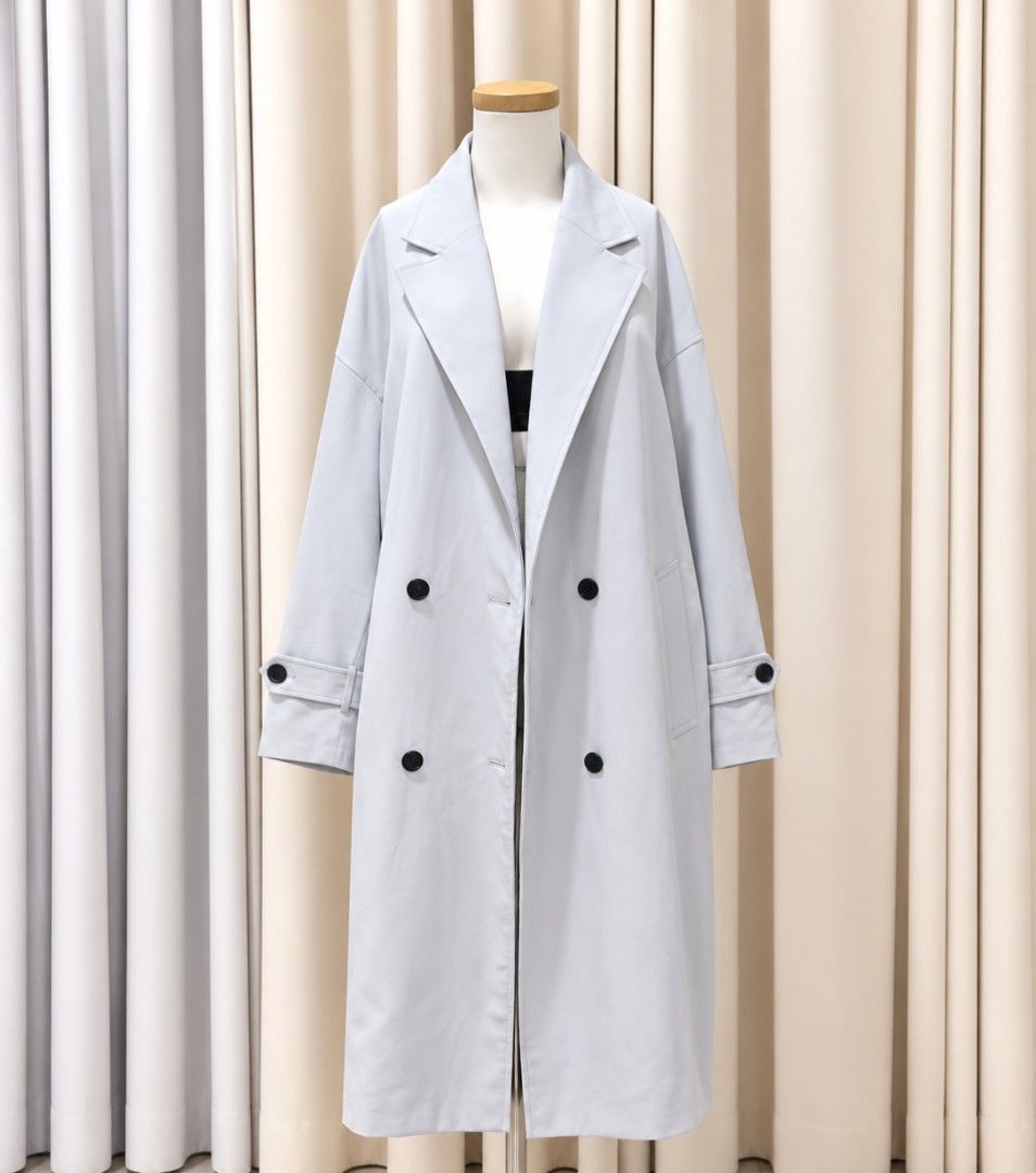 Oversized Long Travel Bluish Gray Coat (Category: Coats, Jackets and Outerwear) located in Taguig. Submitted by vm.co (Listing ID 1465491247, Image 1). Description: .