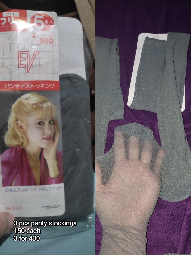 Panty stockings (Category: Undergarments & Loungewear) located in Cainta. Submitted by allauthenticbymj (Listing ID 1465391769, Image 1). Description: brand::EV S-L 3pcs for 400 brand: Lanvin stockings 3 pcs -M- (350.00 each) ***buyer shoulders sf LOCATION: CAINTA Courier choices and MOP Gogo express (cod option) LBC (pay sf first-- cop for the item's amount) J&t (gcash payment) Lalamove for same day delivery Gcash payment.