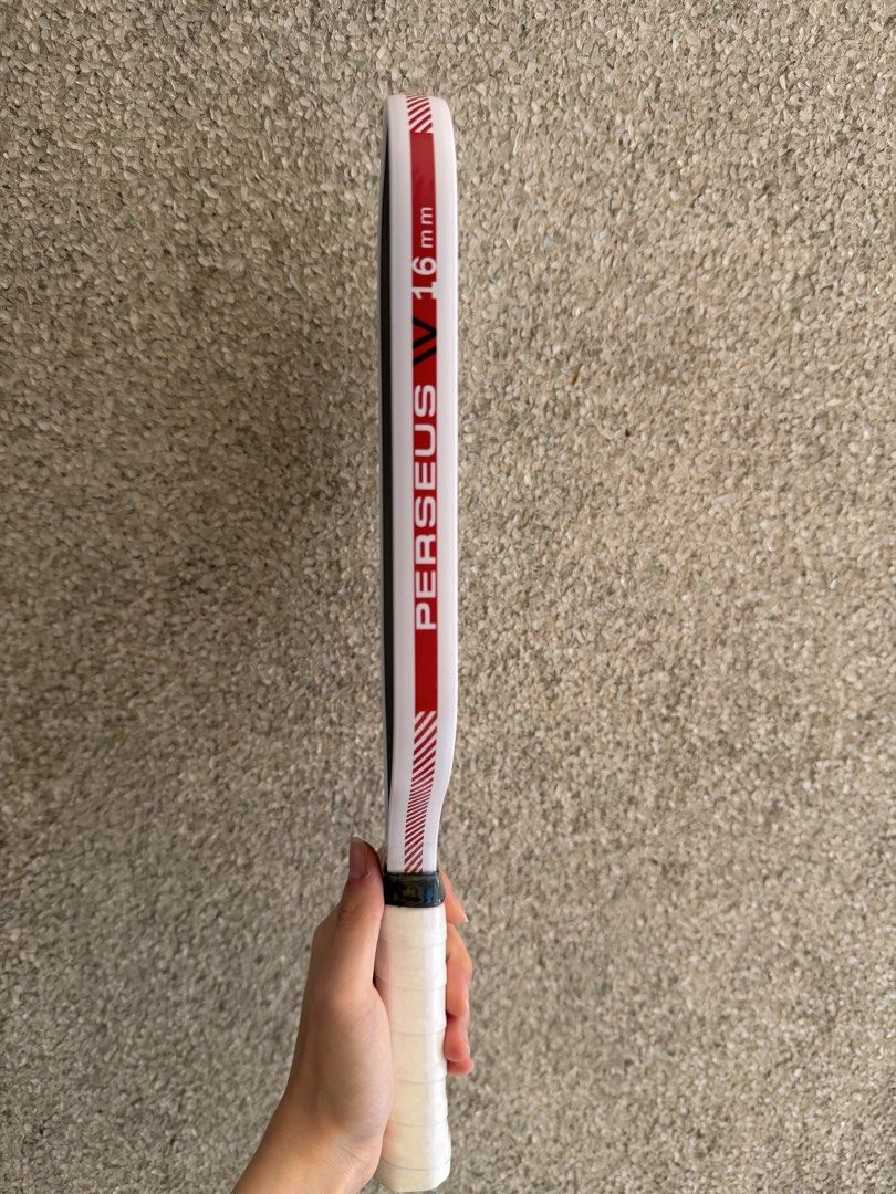 Perseus V 16mm Pickleball Paddle White Black (Category: Racket and Ball Sports) located in Quezon City. Submitted by abo0o (Listing ID 1465435915, Image 2). Description: - BRAND NEW - Gritty.
