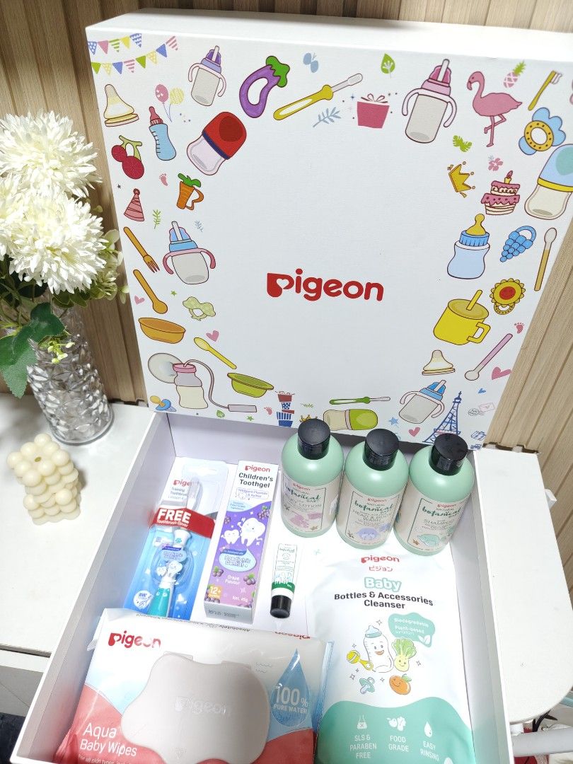 Pigeon Gift Box Set (Category: Baby Toiletries & Grooming) located in Manila. Submitted by tadeoea20213649 (Listing ID 1465552727, Image 3). Description: PIGEON BABY PRODUCTS BUNDLE FOR SALE👶🏻💚 📌 Condition:Brand New / Unused/💯 Original 📌 Brand: Pigeon 📌 Selling as: Bundle / Take all/ Set (Perfect for Gift Giving) Included items: • Pigeon Natural Botanical Baby Milky Lotion – 200ml • Pigeon Natural Botanical Baby Head & Body Wash – 200ml • 