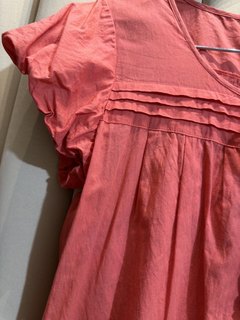 Pintuck Peasant Top (Category: Blouses) located in Manila. Submitted by glamstylemnl (Listing ID 1465423607, Image 3). Description: ♡ SIZE: M ♡ BUST: 36 ♡ Swipe left to see the actual color & details ♡ button down front / pleated shoulder ♡ HQ • 10/10 ♡ Ready to wear 👚.