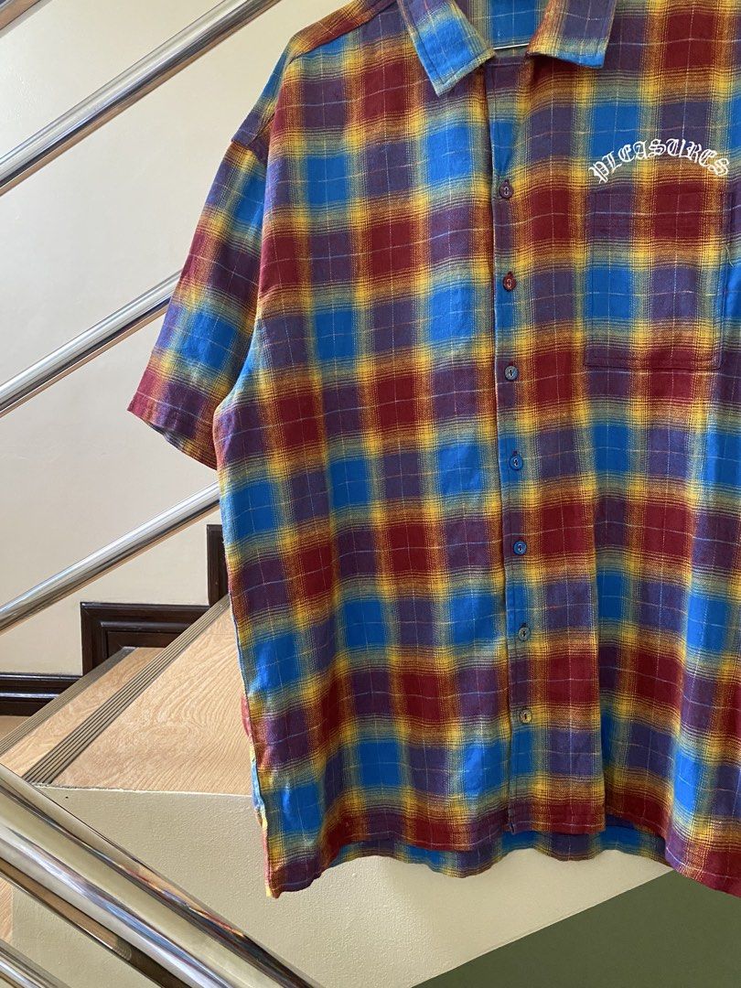 Pleasures - Shadow Plaid Polo (Category: Tshirts & Polo Shirts ) located in Puerto Princesa. Submitted by something___. (Listing ID 1465499088, Image 3). Description: Pleasures - Shadow Plaid Polo Tagged Size: Large (Dimension) Length: 30 Width: 24 Condition: Excellent Color rate: 9.8 Flaws: None.