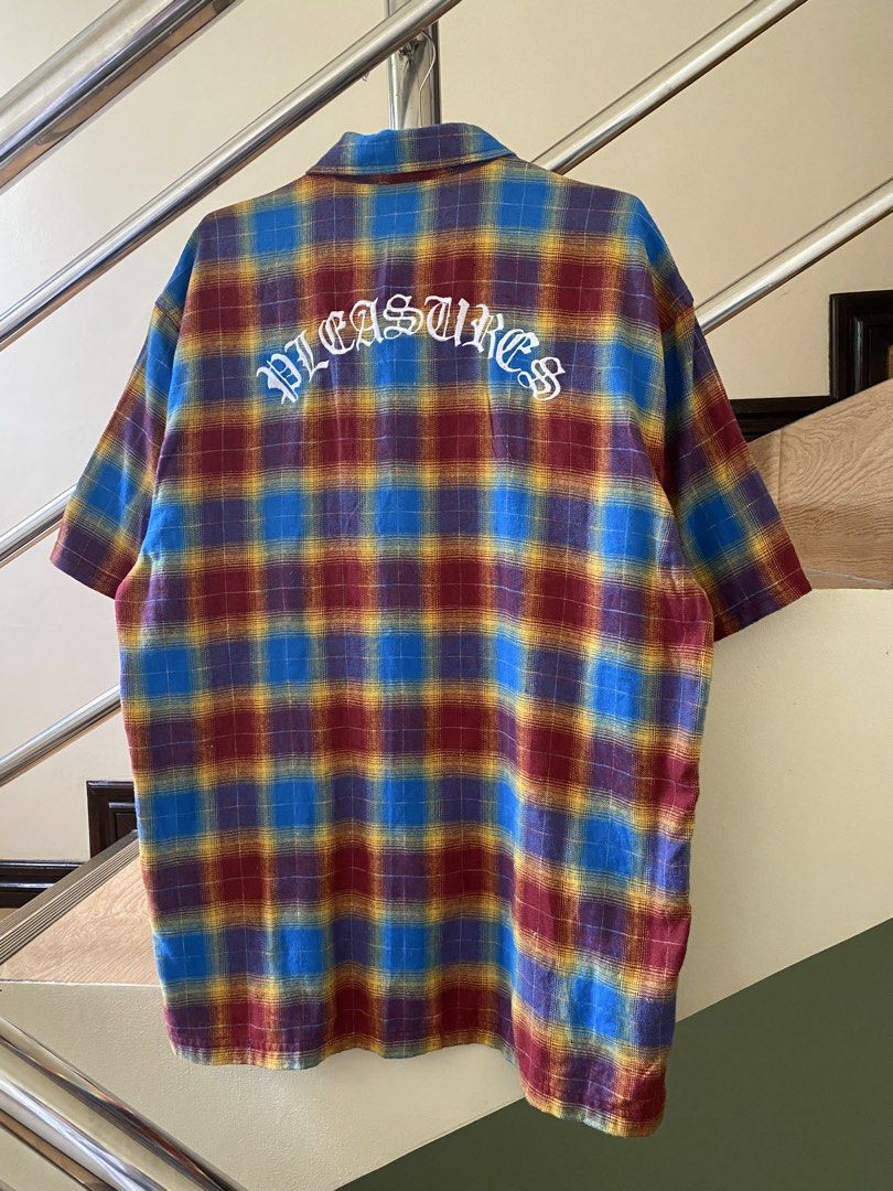Pleasures - Shadow Plaid Polo (Category: Tshirts & Polo Shirts ) located in Puerto Princesa. Submitted by something___. (Listing ID 1465499088, Image 1). Description: Pleasures - Shadow Plaid Polo Tagged Size: Large (Dimension) Length: 30 Width: 24 Condition: Excellent Color rate: 9.8 Flaws: None.