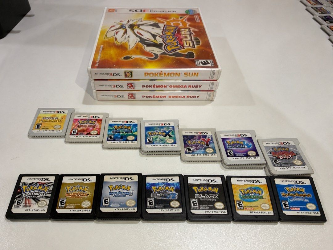 Pokemon games for Nintendo DS/2DS/3DS (Category: In-Game Products) located in Baliuag. Submitted by mostlyaboutnintendo (Listing ID 1465481276, Image 1). Description: 📢 ALL POKÉMON GAMES Nintendo 3DS Complete in Box: • Pokémon Sun — ₱1,299 • Pokémon Omega Ruby w/592 Pokedex — ₱2,599 Nintendo 3DS Loose Cartridges: • Pokémon Rumble Blast — ₱899 • Pokémon Moon — ₱999 • Pokémon X — ₱1,499 • Pokémon Y — ₱1,499 • Pokémon Omega Ruby — ₱1,899 • Pokémon 