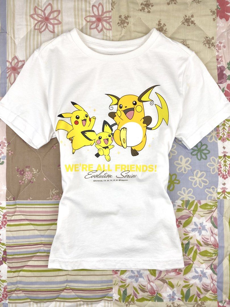 Pokemon Graphic Baby Tee (Category: Shirts) located in Angeles City. Submitted by fruits.ph (Listing ID 1465422815, Image 2). Description: Measurements B:14” W:14” L:18.5” Size on Tag: Best Fit: S-M *Flat lay measurements* Mannequin Size: M (34”; 25”) Color Rate: 10/10 Flaws: Washable yellow stain Fabric Type: Cotton/ Stretchable Fabric ***Color may vary due to lighting. This item is properly washed and disinfected.***.