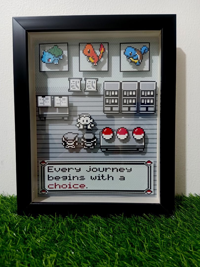 Pokemon Red (Generation 1) Starters Video Game Shadow Box (Category: Nintendo) located in Quezon City. Submitted by natzuki10 (Listing ID 1465400833, Image 3). Description: Pokemon Red (Generation 1) Starters Video Game Shadow Box Height: 10 inches Width: 8 inches *Handmade Pixel Shadow Boxes *Accepting Customized Designs *Perfect for Gamers & Collectors #videogames #roomdecor #collection #gamer #gift .