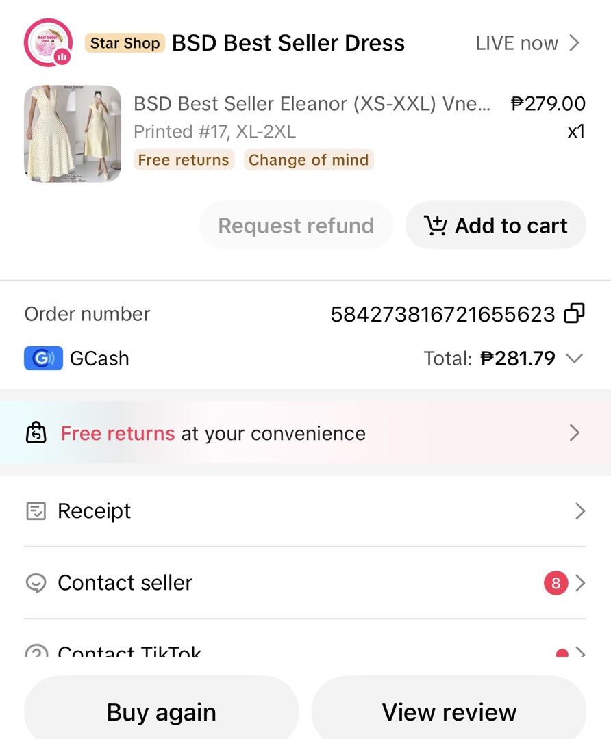 Polka Dot Yellow Dress (Category: Dresses) located in Manila. Submitted by kei_desu (Listing ID 1465409210, Image 2). Description: - Brand: BSD Best Seller (Eleanor Dress) - Condition: Brand new with original packaging - Size: XL-2XL - Color/Design: Pastel yellow with black polka dots - Details: V-neckline with lace trim, short cap sleeves, midi-length flare skirt - Perfect for: Daily wear or casual outings.