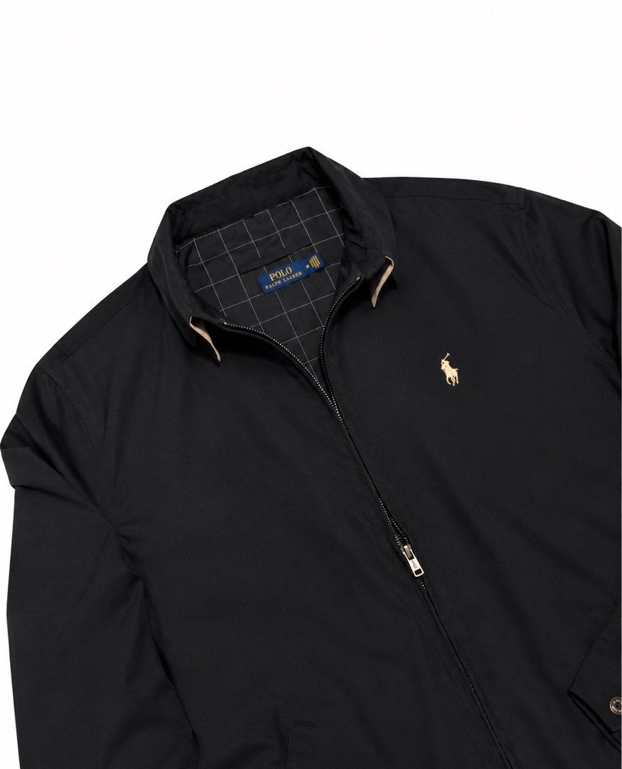 Polo Ralph Lauren Black Harrington Jacket (Category: Coats, Jackets and Outerwear) located in Valenzuela. Submitted by crvzthrift (Listing ID 1465509554, Image 2). Description: RL Bi-swing Harrington Jacket Size M on tag 23x27-28 (large fitting) Complete tags Authentic/Legit Excellent/Prestine condition Flawless no issue Color rate: 10/10.