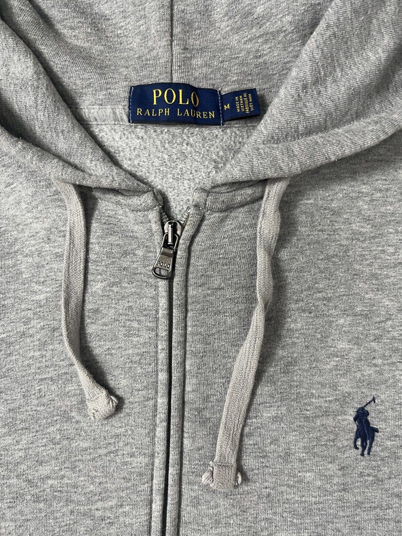 POLO RL Gray Fullzip Hoodie (Category: Coats, Jackets and Outerwear) located in Nasugbu. Submitted by janstuffs.ph (Listing ID 1465455585, Image 3). Description: Polo RL Gray Fullzip Hoodie Authentic Size on tag: MEDIUM Dimension: 21"W x 27"L Sleeve: 26" Best fit: SMALL to MEDIUM Condition: 10/10 Good as new! Flaw: None Mine: 1750.