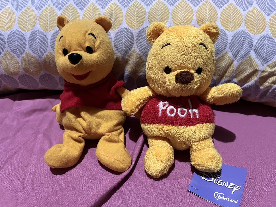 Pooh beanie plush (set) (Category: Plushies & Soft Toys) located in Paranaque City. Submitted by bonsaiart (Listing ID 1465524053, Image 1). Description: Brandnew (1) Pre owned (1) Good condition Selling as set 680+sf Payment via gcash or paymaya Shipping via j&t.