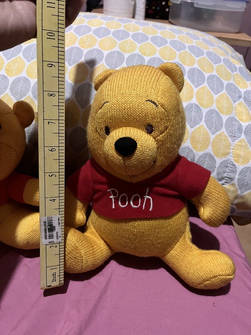 Pooh knitted plush (set) (Category: Plushies & Soft Toys) located in Paranaque City. Submitted by bonsaiart (Listing ID 1465526120, Image 2). Description: Brand new (1) Pre owned (1) Good condition Selling as set 950 +sf Payment via gcash or paymaya Shipping via j&t.