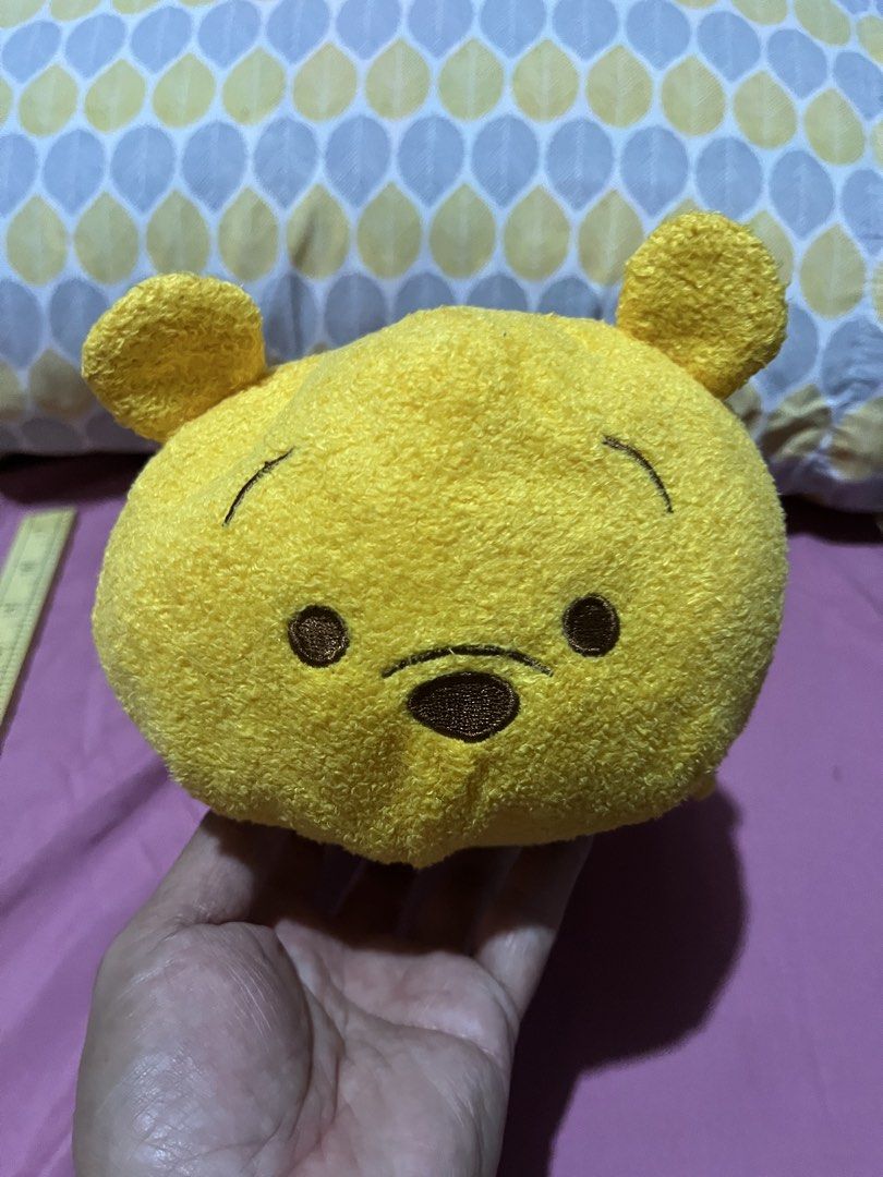 Pooh tsum tsum plush (Category: Plushies & Soft Toys) located in Paranaque City. Submitted by bonsaiart (Listing ID 1465533714, Image 1). Description: Pre owned Good Condition 380+sf Payment via gcash or paymaya Shipping via j&t.