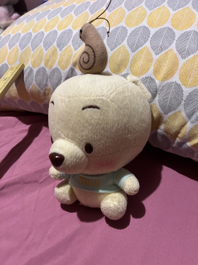 Pooh w snail plush (Category: Plushies & Soft Toys) located in Paranaque City. Submitted by bonsaiart (Listing ID 1465539277, Image 2). Description: Pre owned Good condition 580+sf Payment via gcash or paymaya Shipping via j&t.