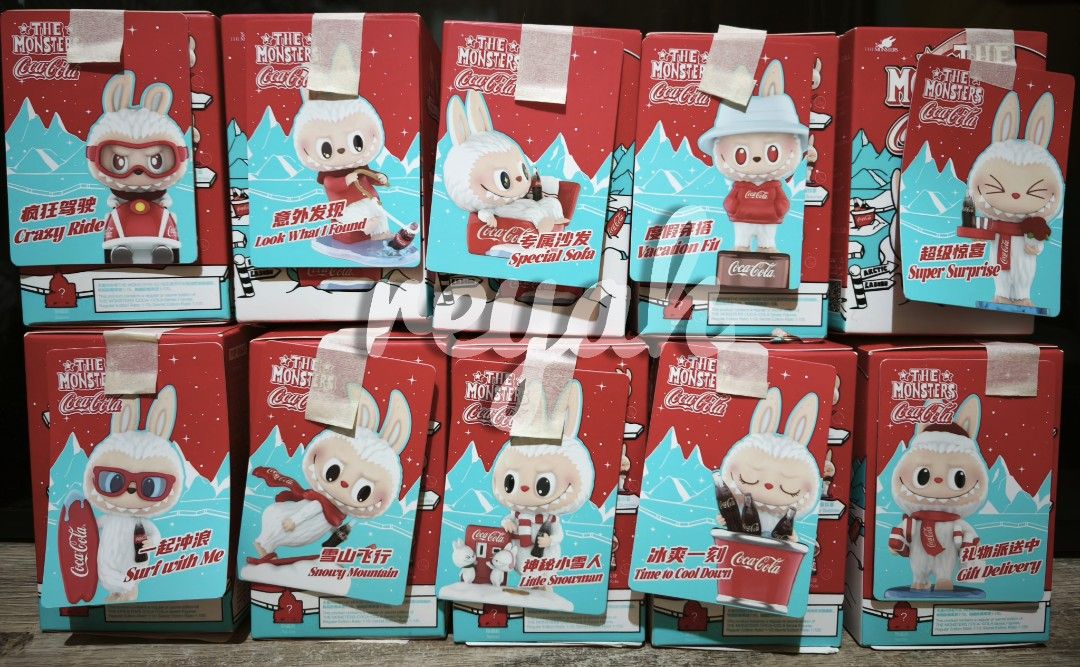 POP MART The Monsters x Coca Cola (Category: Designer & Blind Box Toys) located in Dumangas. Submitted by reyah00 (Listing ID 1465554548, Image 1). Description: ‼️RUSH SALE‼️ POPMART The Monsters x Coca Cola Set (without secret) -Little Snowman -Special Sofa -Snowy Mountain -Vacation Fit -Time to cool down -Look what I found -Super Surprise -Surf with me -Guft Delivery -Crazy Ride -min. 3 Figure Preferably sold as a set✅ Complete (Unsealed) with 