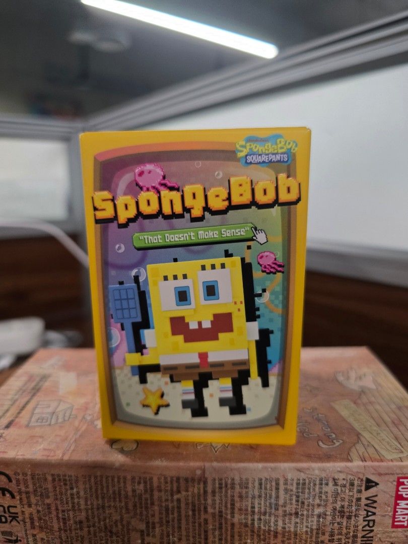 POPMART SpongeBob "That Doesn't Make Sense" Series (Category: Designer & Blind Box Toys) located in Antipolo. Submitted by teej19 (Listing ID 1465430804, Image 1). Description: - Authentic Pop Mart SpongeBob SquarePants blind box - Series: That Doesn't Make Sense - Brand new and unopened inside original foil packaging - Potential pulls include Thought Maze, Jaw Dropper, Be Square, StaplerBob, and more, plus the rare secret figure - Perfect for co