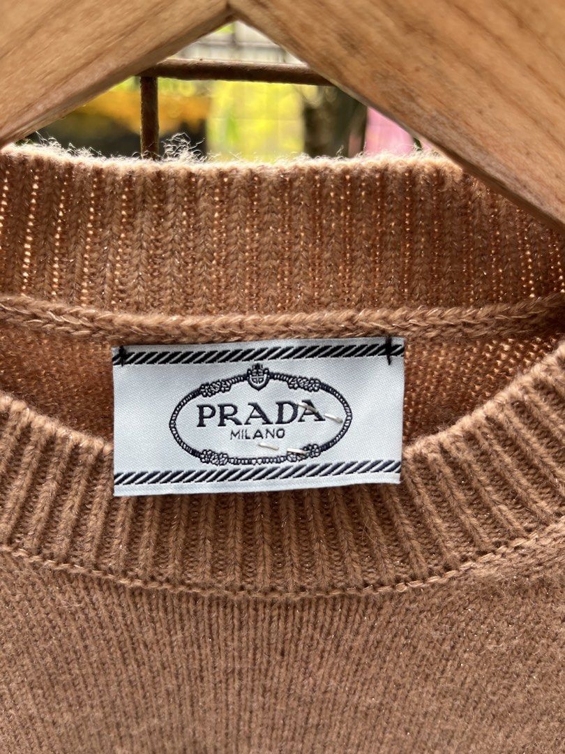 PRADA INTARSIA CASHMERE SHIRT (Category: Luxury Apparel) located in Baguio. Submitted by closetgc.clothingshop (Listing ID 1465426115, Image 3). Description: Prada intarsia cashmere shirt Like new condition Very soft material and comfy when worn Best fit s-m womens .