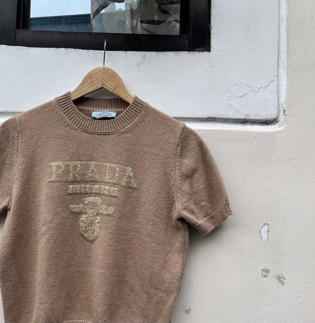 PRADA INTARSIA CASHMERE SHIRT (Category: Luxury Apparel) located in Baguio. Submitted by closetgc.clothingshop (Listing ID 1465426115, Image 2). Description: Prada intarsia cashmere shirt Like new condition Very soft material and comfy when worn Best fit s-m womens .