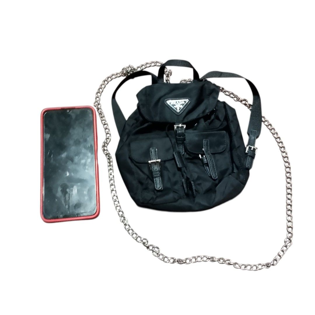 Prâda Mini Bagpack (Category: Purses & Pouches) located in Davao. Submitted by outdatedfinds (Listing ID 1465459001, Image 1). Description: For Sale Prâda Mini Sling BagPack Very Good Condition 1k Plus SF Davao City Location Hmu F Interested.