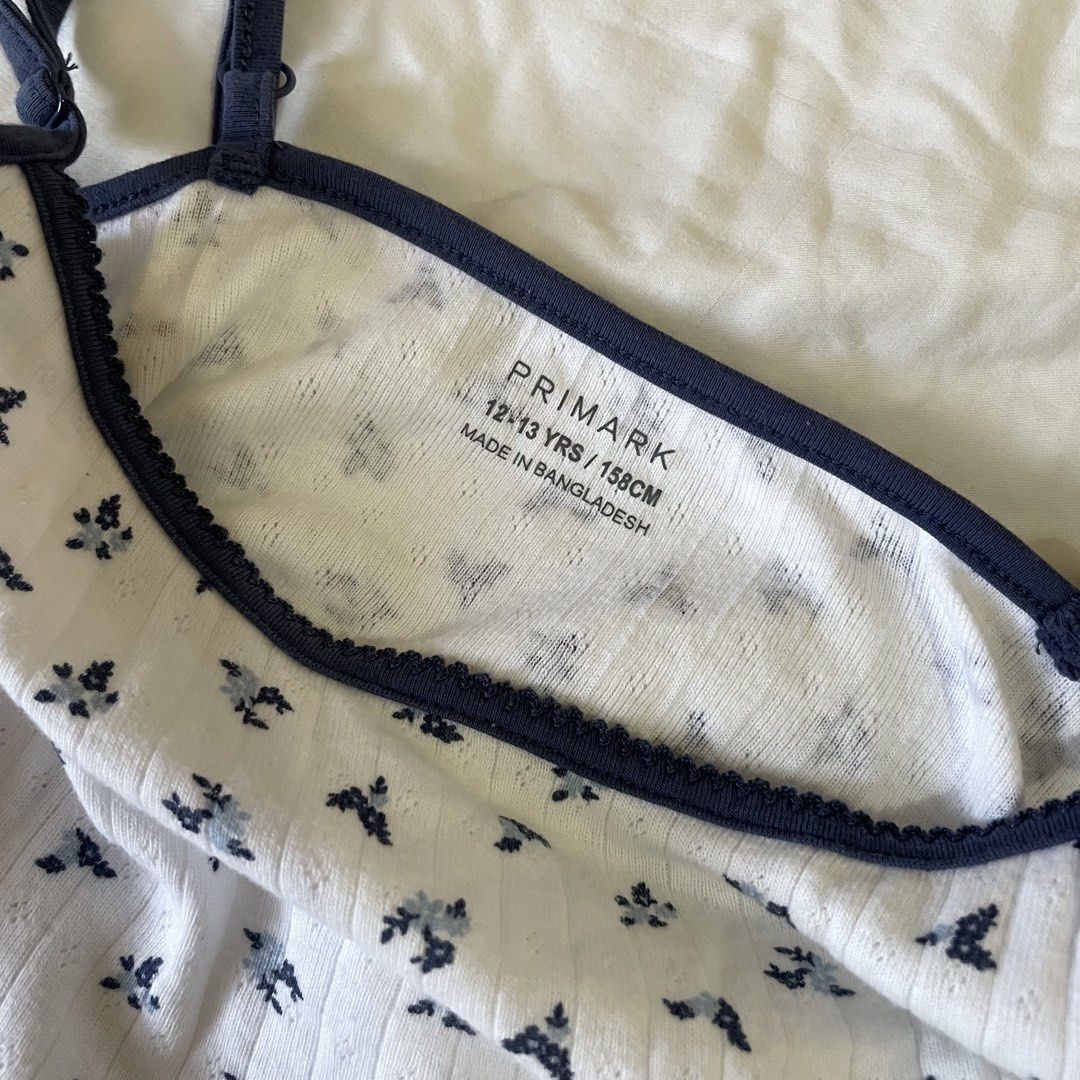 primark dainty top tank (brandy meville like) (Category: Sleeveless) located in Manila. Submitted by santicakeroll (Listing ID 1465387756, Image 3). Description: • primark blue top tank - from kids section, can petite women ! - unused :c ! mop : gcash | maribank mod : jnt | lalamove ssd .