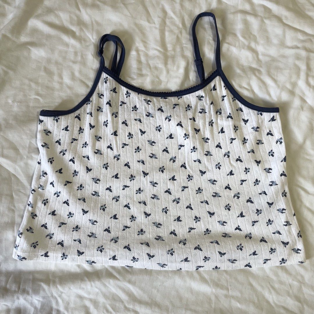 primark dainty top tank (brandy meville like) (Category: Sleeveless) located in Manila. Submitted by santicakeroll (Listing ID 1465387756, Image 1). Description: • primark blue top tank - from kids section, can petite women ! - unused :c ! mop : gcash | maribank mod : jnt | lalamove ssd .
