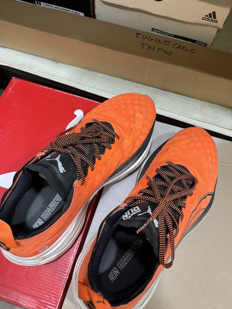 PUMA ForeverRun Nitro Running Shoes (9.5 US) (Category: Casual Shoes) located in Quezon City. Submitted by eugxp (Listing ID 1465451456, Image 1). Description: I used these for a half marathon, and they're good for running. These have been reglued and have minimal visible glue residue, which can be removed with cleaning. These are my personal shoes, and I no longer wear them. I also need to declutter. Selling for 1,500. If you read this, the lowe