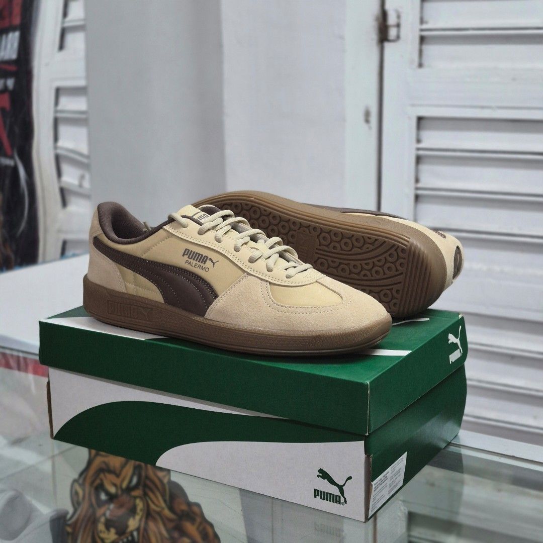 Puma Palermo Toasted Almond (Category: Casual Shoes) located in Makati City. Submitted by _mrsale (Listing ID 1465556716, Image 1). Description: Puma Palermo ₱3,390 pesos only (6,695 mall srp) Size Available: 5 mens 23 cm 6 womens 6.5 mens 24.5 cm 7.5 womens 7 mens 25 cm 8 womens 7.5 mens 25.5 cm 8.5 womens 9.5 mens 27.5 cm 10 mens 28 cm Original & Brand New Get yours now! 🙂 Message us 📩.