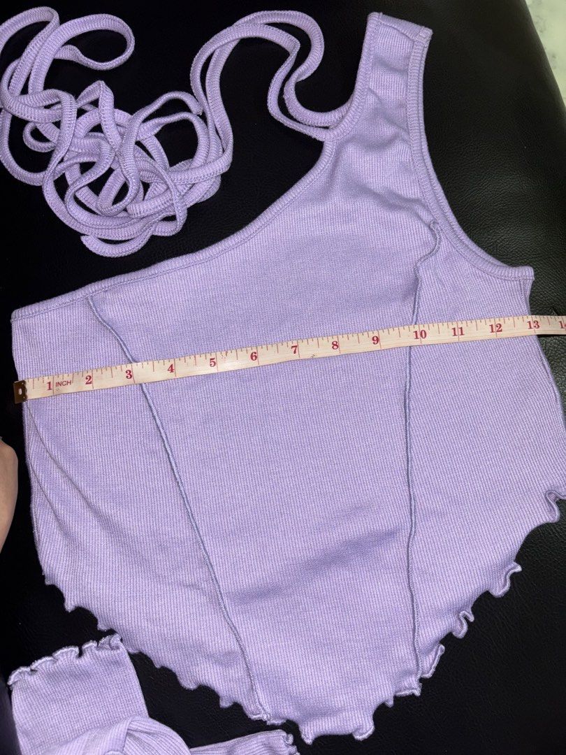 Purple One Sided top (Category: Sleeveless) located in Quezon City. Submitted by den.declutters (Listing ID 1465454187, Image 2). Description: .