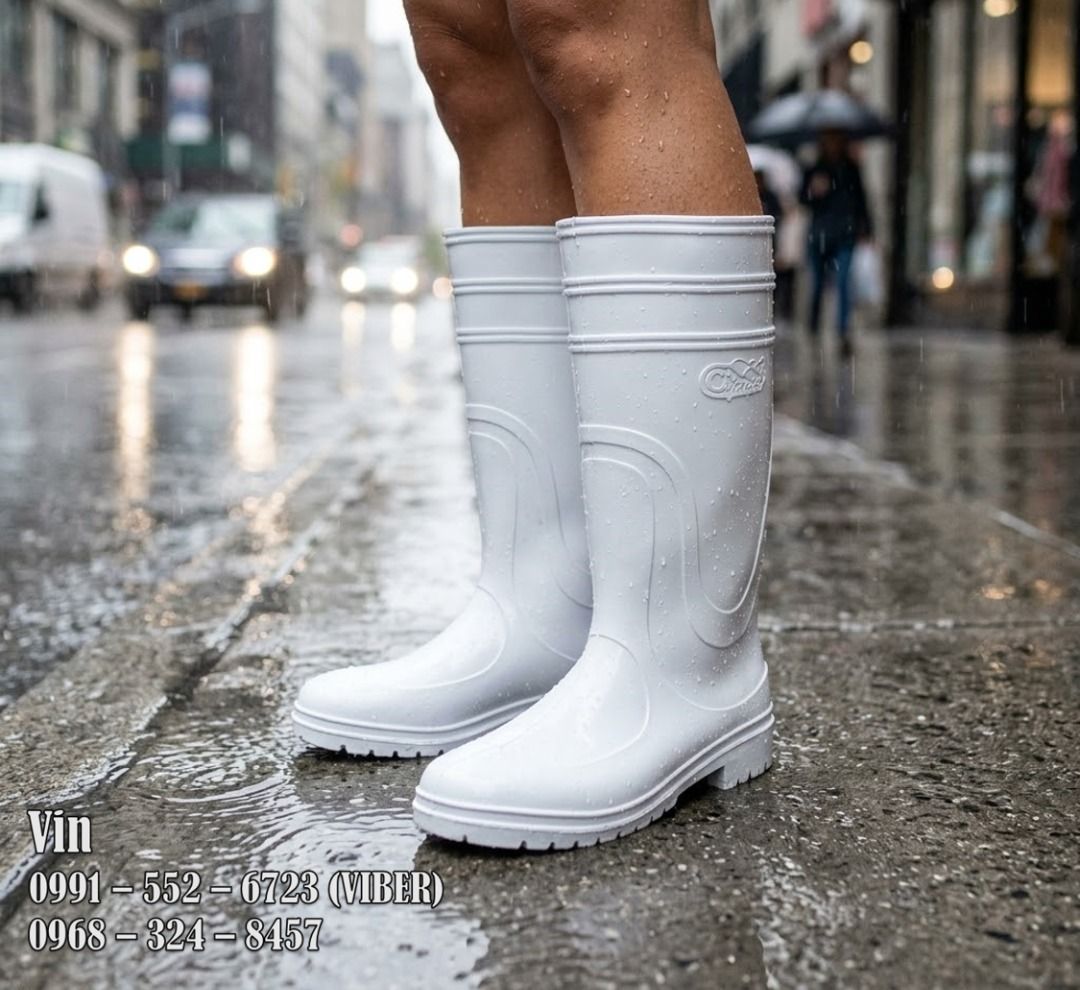 Rain boots camel white (Category: Boots) located in Bacoor. Submitted by zx400rr (Listing ID 1465389567, Image 1). Description: CAMEL RAINBOOTS White/Black Waterproof: 100% waterproof Durability: Super tough on hard surfaces and very durable ALSO, WE HAVE > SAFETY SHOES > JUMPER BOOTS > WADER BOOTS > RAINCOAT For orders: 0991 552 6723 0968 324 8457 0933 855 9510 0956 702 8557 Landline: Pldt 046 416-39-20 Pin location: Nazareno 10 Trading #12 Tiro