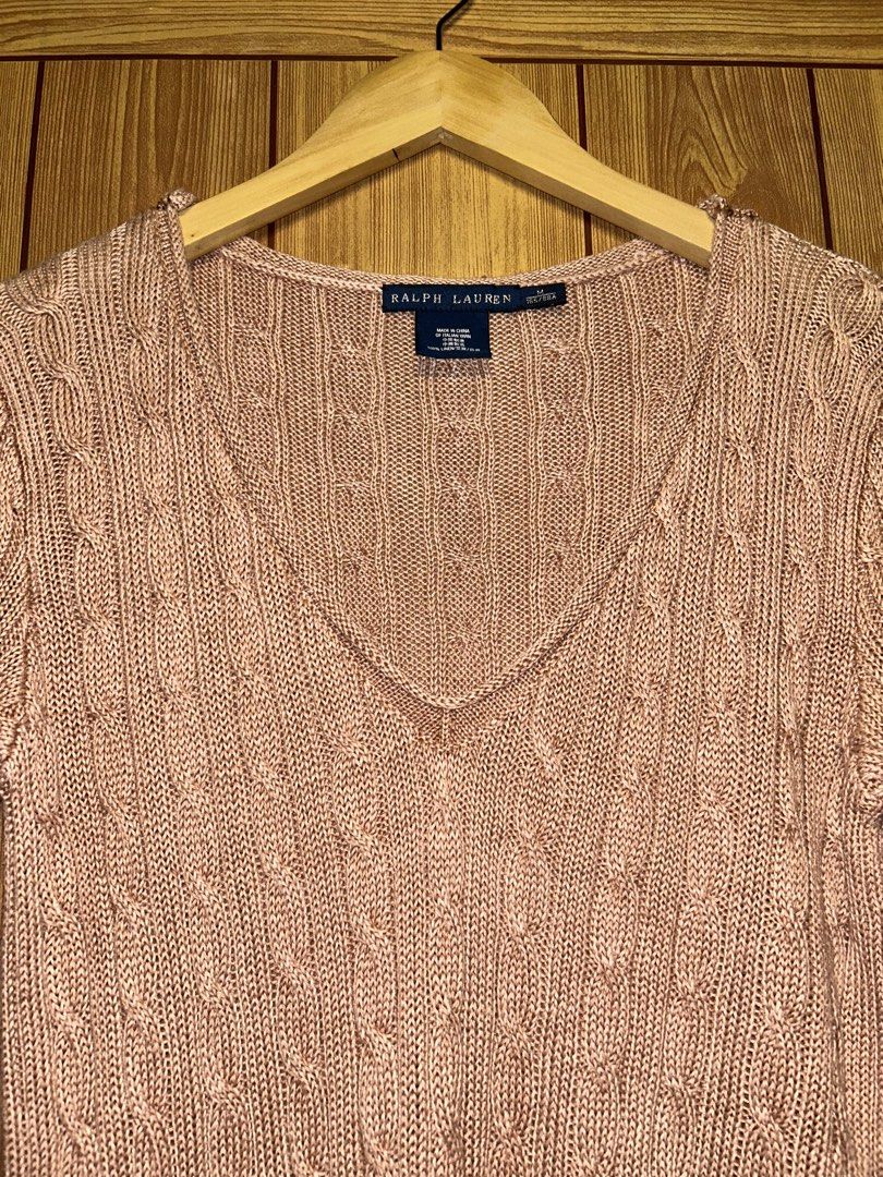 Ralph Lauren Cable Knit V-neck Sweater (Category: Longsleeves) located in Manila. Submitted by zerowasteco. (Listing ID 1465554192, Image 2). Description: -Excellent Condition -Y2k Archival Piece -Sariwa di pa loosetred yung tela nya -Dimes:L26xW16 -No issue Dm for more info!.