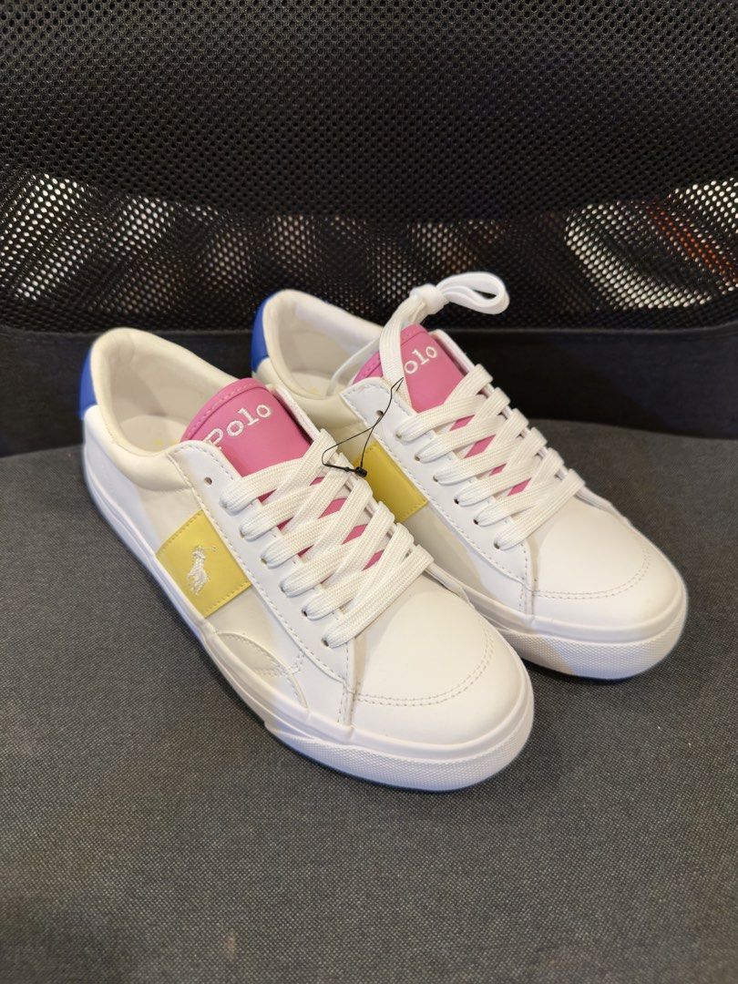 Ralph Lauren Leather White Sneakers, Size 6 (Category: Sneakers) located in Muntinlupa City. Submitted by Preeluhvd (Listing ID 1465480414, Image 1). Description: Yes, this is original POLO Ralph Lauren Sneakers, with box. It’s unused. Size 6. LAST PRICE POSTED .