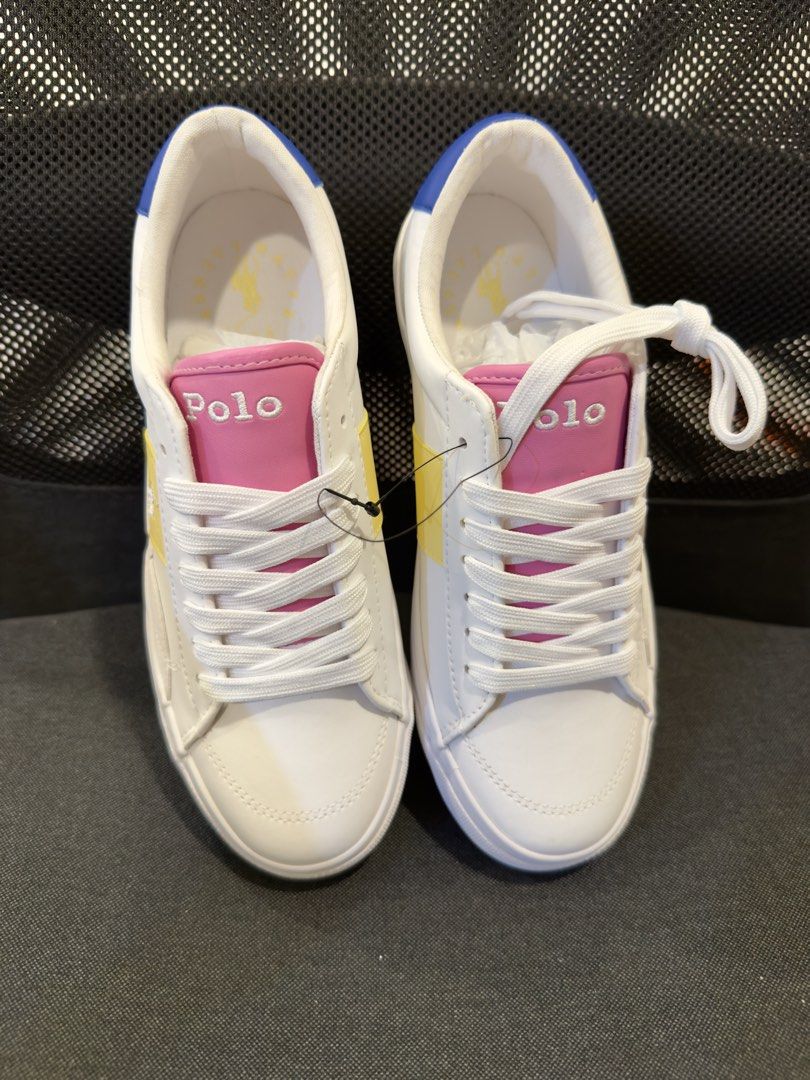 Ralph Lauren Leather White Sneakers, Size 6 (Category: Sneakers) located in Muntinlupa City. Submitted by Preeluhvd (Listing ID 1465480414, Image 3). Description: Yes, this is original POLO Ralph Lauren Sneakers, with box. It’s unused. Size 6. LAST PRICE POSTED .