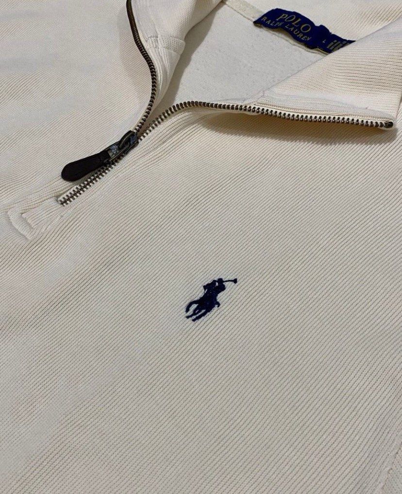 RALPH LAUREN QZIP (Category: Activewear) located in Cavite. Submitted by thrift.ant (Listing ID 1465442998, Image 2). Description: Large on tag 23x28 Very good condition Issue need wasg and cut washtag 1000 shipped.