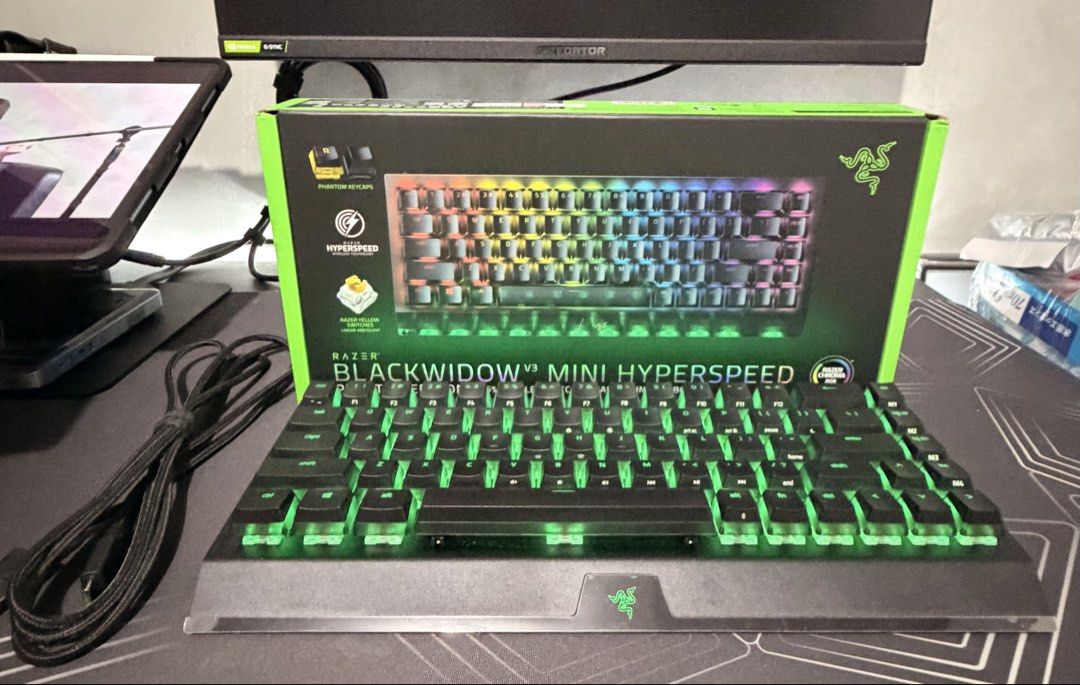 Razer BlackWidow V3 Mini HyperSpeed Phantom Edition Keyboard (Category: Computer Keyboard) located in Cainta. Submitted by kenarceno (Listing ID 1465448284, Image 1). Description: ⌨️ RAZER BLACKWIDOW V3 MINI HYPERSPEED – PHANTOM EDITION • Yellow Switch • 65% Mechanical Keyboard • No warranty 🎁 FREE Acrylic Keyboard Cover 📍 Pick-up only: Cainta / Uptown Mall ⚡ First come, first served! 📌 RFS: Quitting Razer .