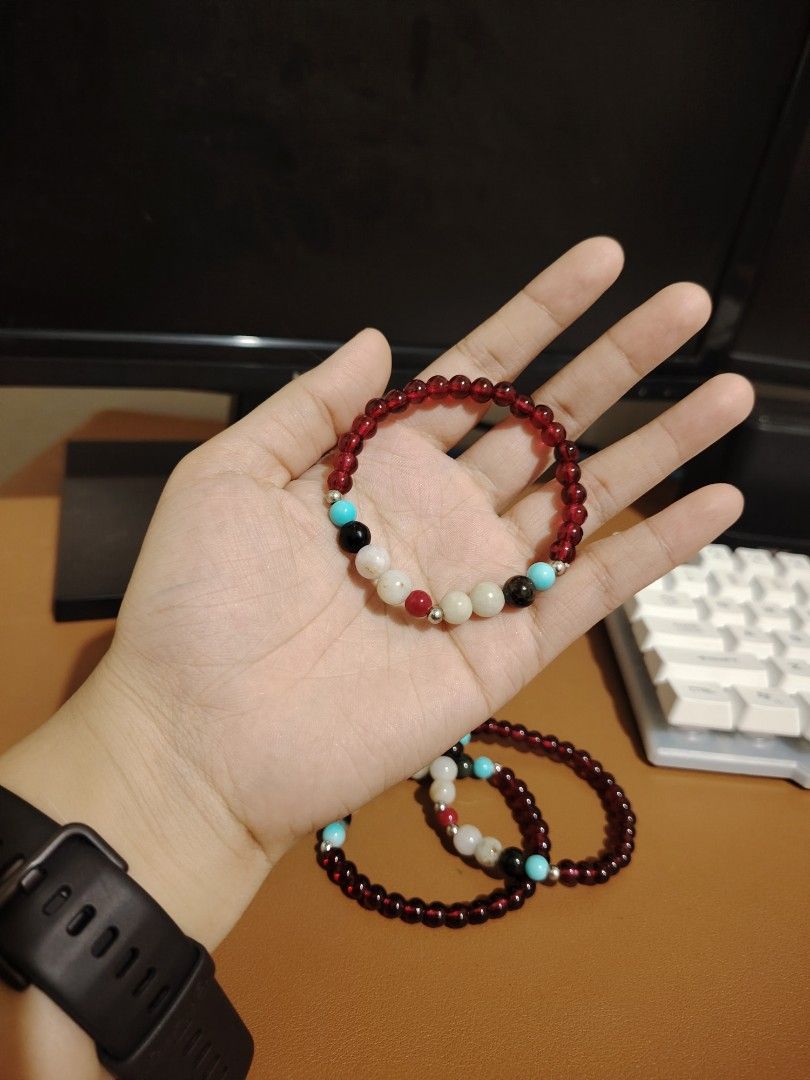 Real Jade / Multicolor gemstone beaded bracelets (Category: Bracelets) located in Caloocan City. Submitted by cherishedfinds (Listing ID 1465456992, Image 2). Description: - With Natural Real Jade Stone - 99 each 💠 2 for 180 💠 3 for 250 - Take all (5pcs) for 400 - Note: Some beads may have slight imperfections in shape, roundness, or surface details. These are normal characteristics. - Spent 500, get a freebie 🎁 You may add items from my other