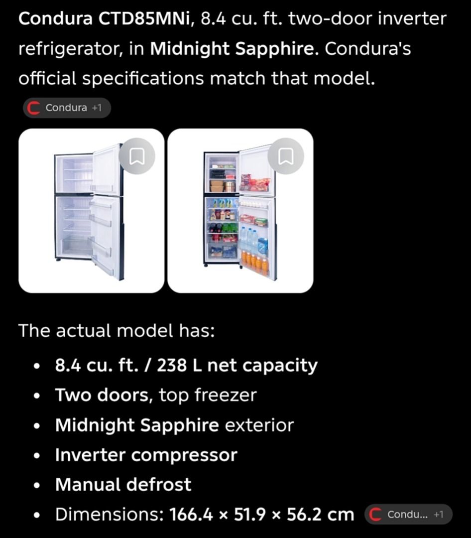 Refrigerator (Category: Other Home Appliances) located in Caloocan City. Submitted by justintan18 (Listing ID 1465559778, Image 3). Description: Pick up or deliver , location floridablanca pampanga .