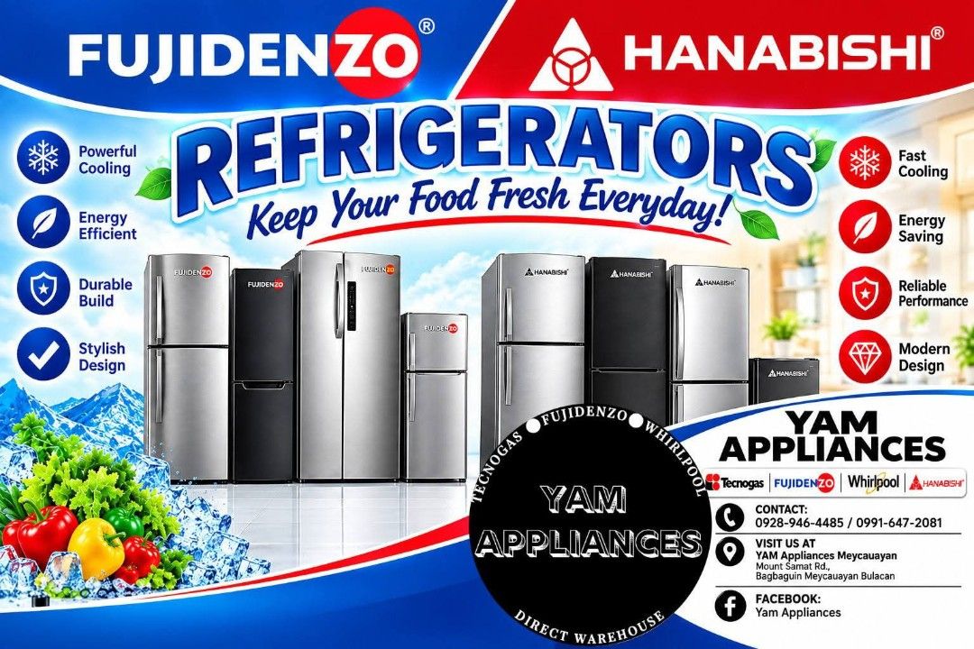 Refrigerator Fujidenzo Brand (Category: Refrigerators and Freezers) located in Caloocan City. Submitted by yam_appliances (Listing ID 1465559540, Image 1). Description: refrigerator fujidenzo Brand brandnew mallpullout with warranty cod payment.